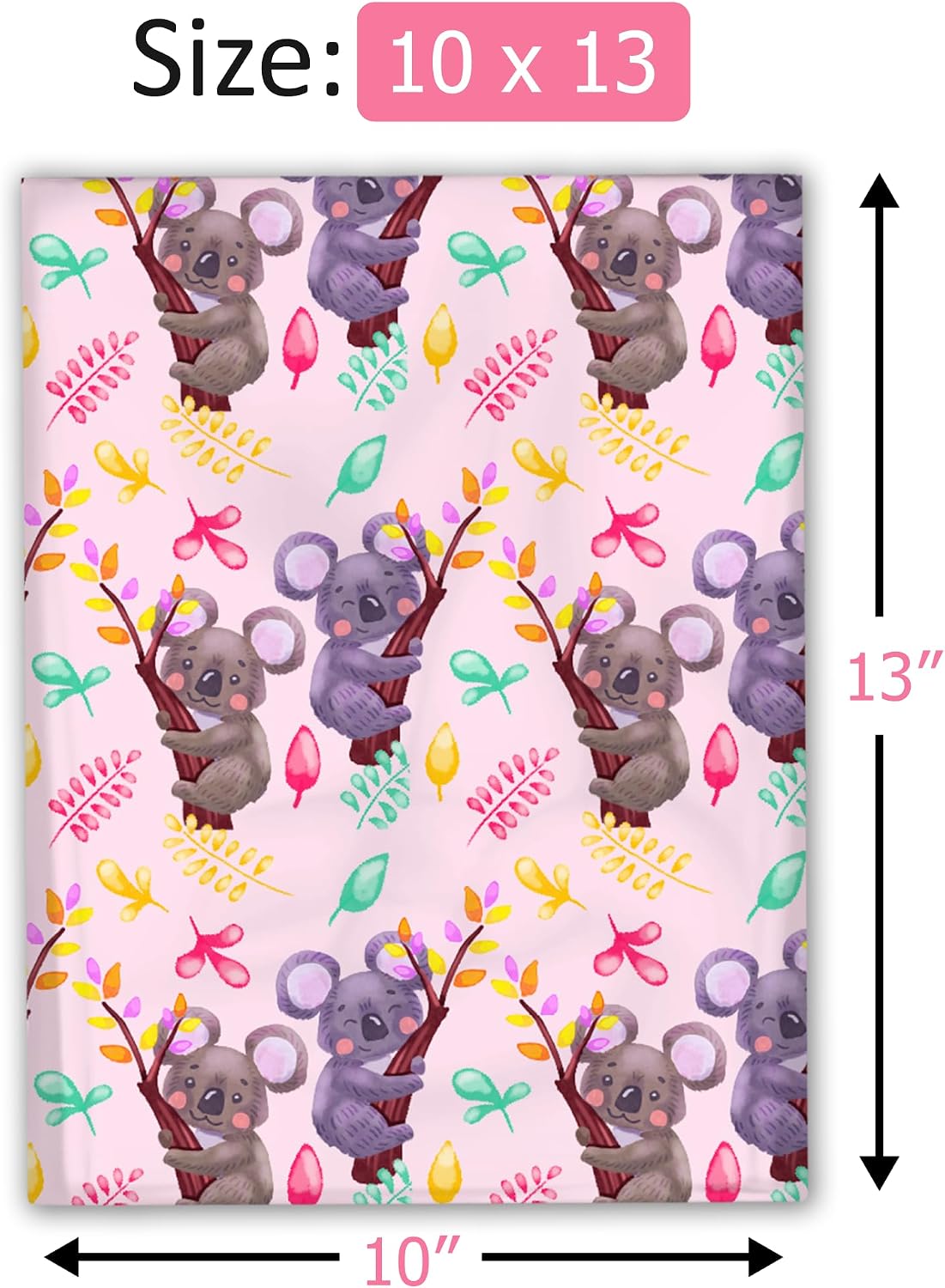 10x13 (100) Koala Designer Poly Mailers Shipping Envelopes Premium Printed Bags