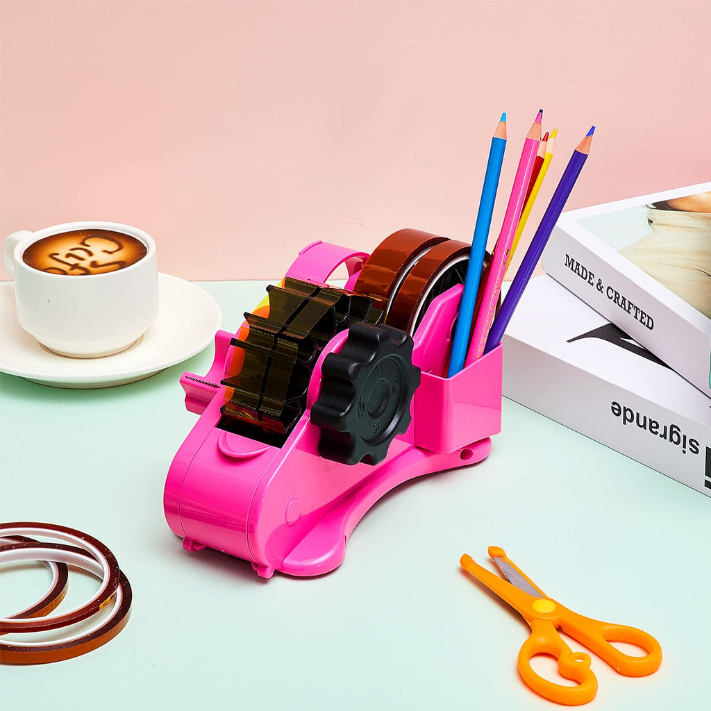 Pink Heat Tape Dispenser Sublimation Set with 5 Multi-Size Tapes