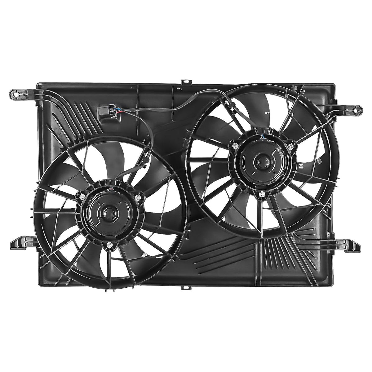 Engine Dual Radiator Cooling Fan Assembly 25927026 Replacement for Chevrolet Traverse 2009-2017 Replacement for GMC Acadia 2007-2017 V6 3.6L Electric Radiator Condenser Replaces 621-390 20972760