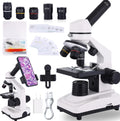 Microscope for Adults & Kids, 40X-2500X High-Power Compound Microscope for Students, School Lab & Home