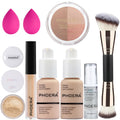 PHOERA Foundation, PHOERA Contour Palette,Shades with Highlighter & Bronzer & Blush,Up to 24 Hour Fresh Wear,PHOERA