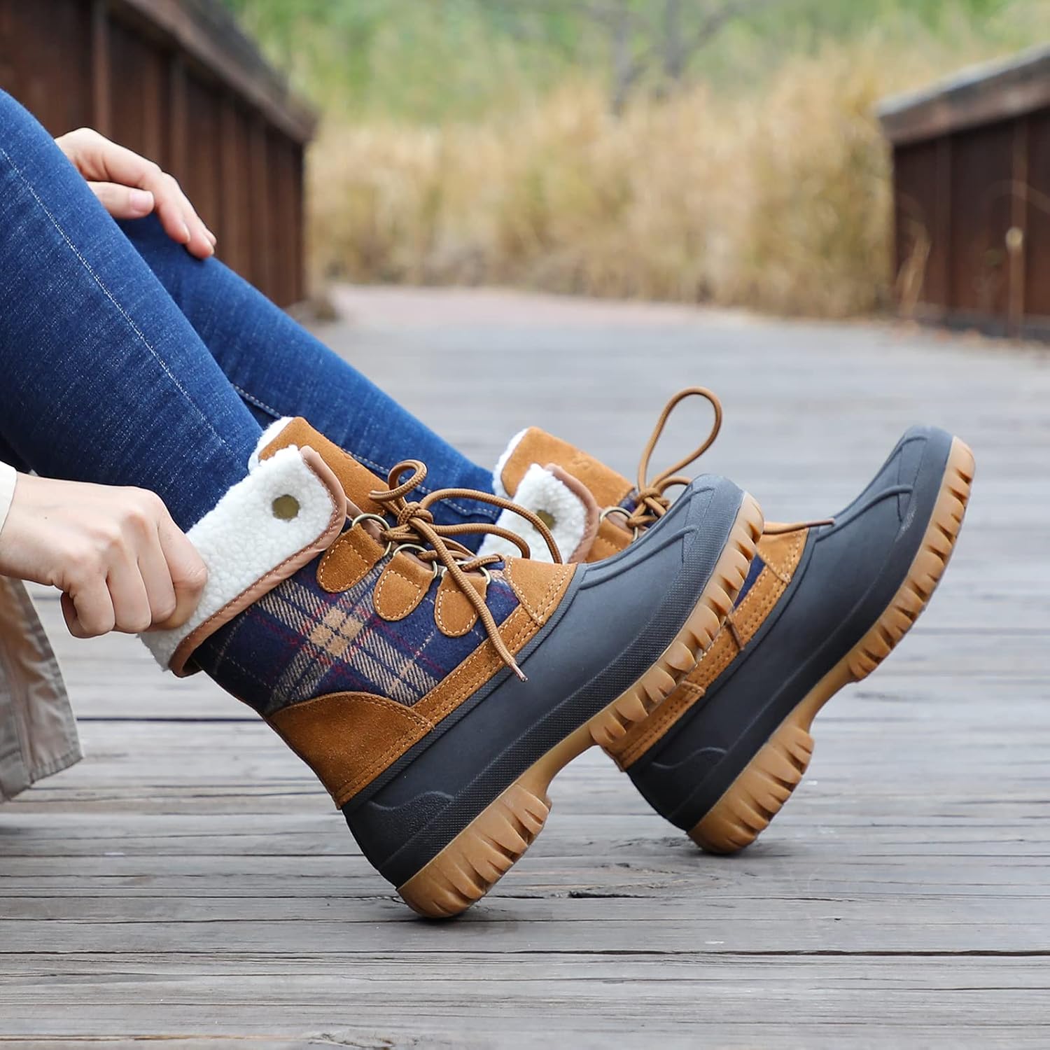 Womens Winter Duck Boots Waterproof Cold Weather Snow Boots | Insulated, Warm, Outdoor, Everyday Wear