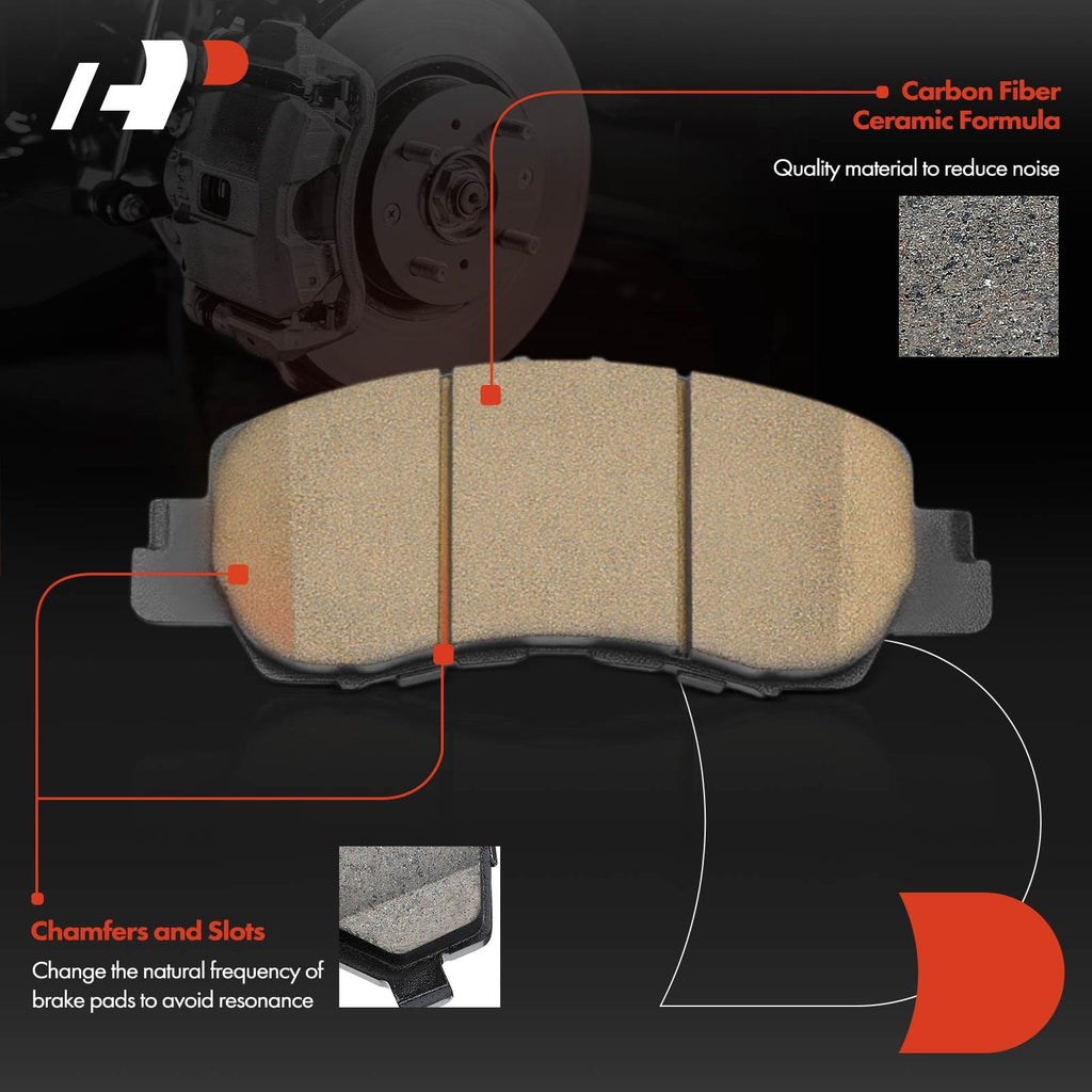 A-Premium Front Ceramic Brake Pads Compatible with Mitsubishi