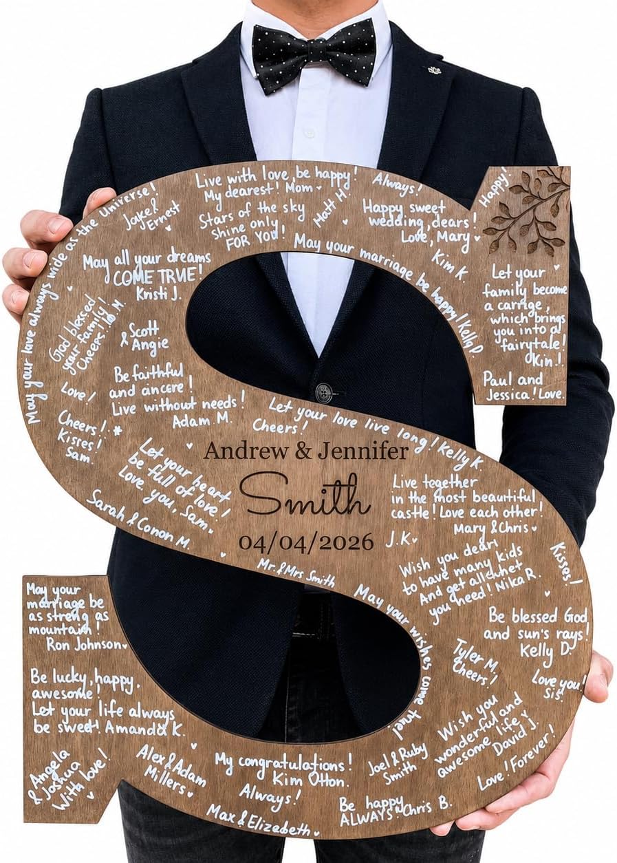 Personalized Wood Letter | Wedding Guest Book | Alternative Guest Book | Wedding Accessories | Wood Book Sign Decor |