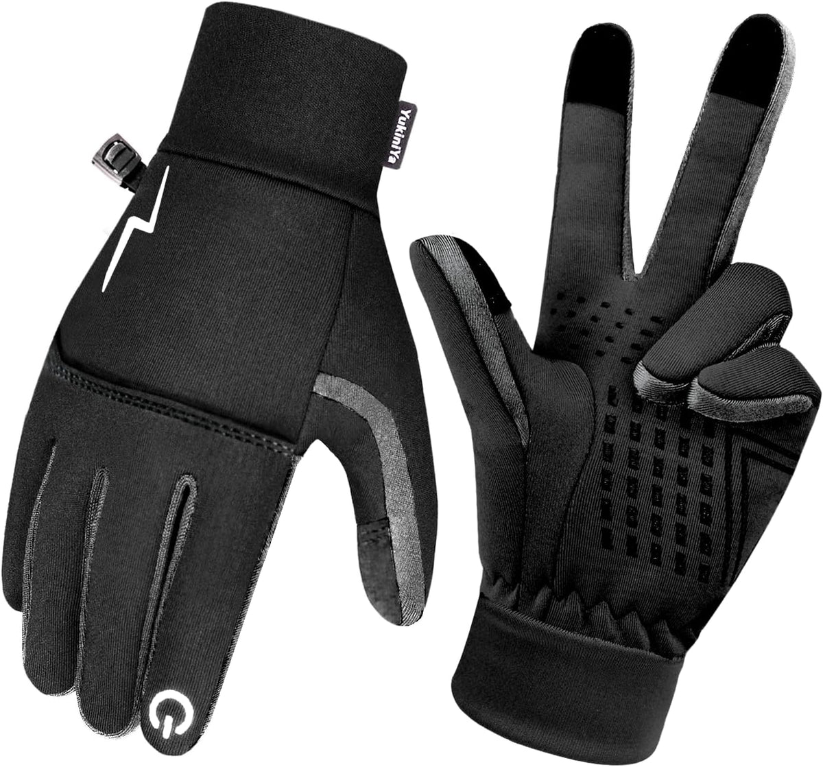 Kids Gloves Winter Waterproof Warm Touchscreen Anti-Slip Reflective Gloves with Velvet Lining for 3-16 Years Girls