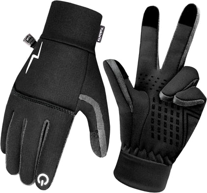 Kids Gloves Winter Waterproof Warm Touchscreen Anti-Slip Reflective Gloves with Velvet Lining for 3-16 Years Girls