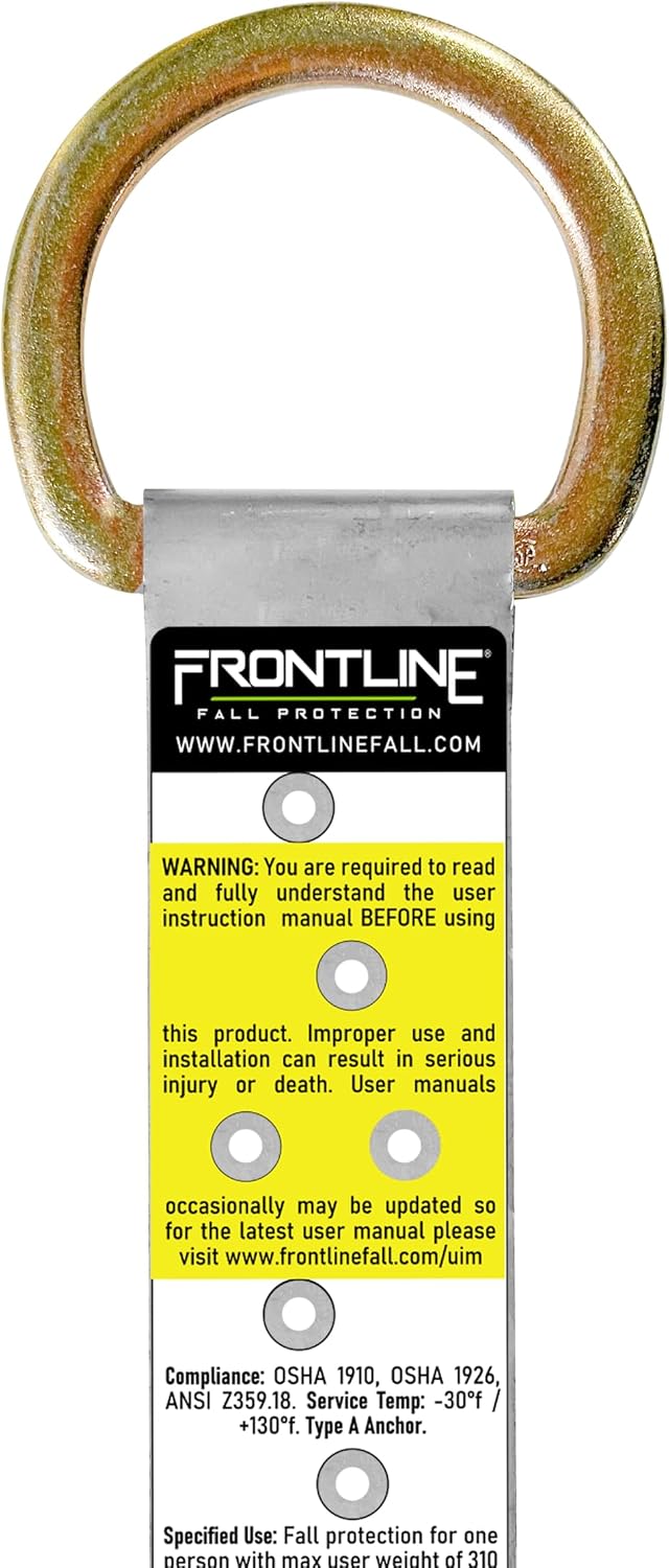 Frontline ROSU01SS Stainless Steel Permanent Roof Anchor | Corrosion Resistant | 5,000 lbs Strength | OSHA & ANSI