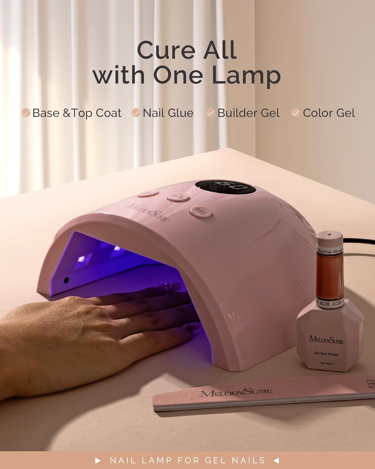 UV/LED Nail Lamp P-Plus30F for Rhinestone Glue | 36W; 3 Timer Settings; Smart Sensor; LCD Display; 99s Low-Heat Mode;
