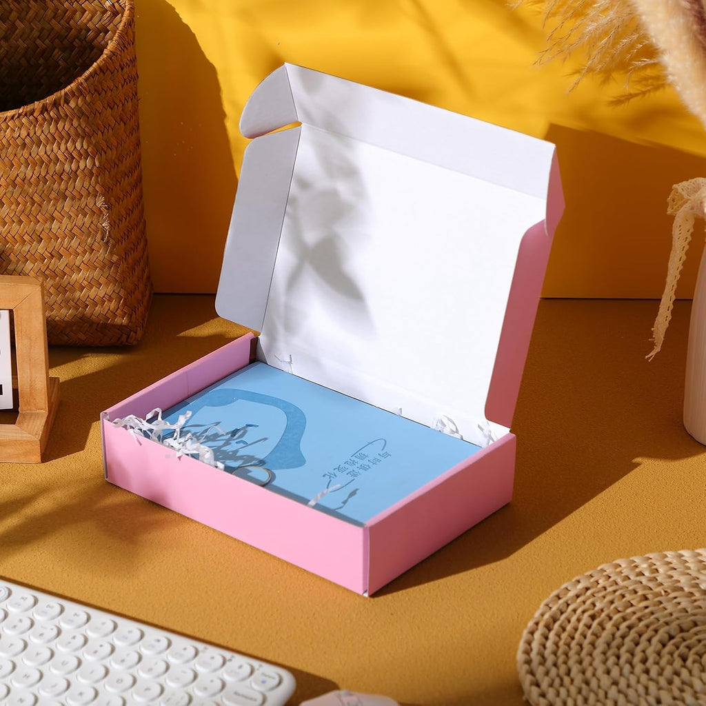 100 Pcs 12 x 9 x 3 Inches Shipping Boxes, Pink