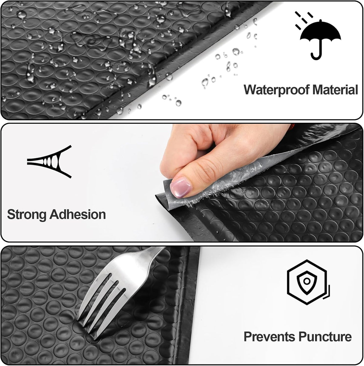 100 Pack Bubble Mailers 6x10", Usable Size 6x9" Self Seal Padded Envelopes Opaque Poly Wrap Bubble Bags Waterproof