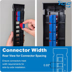 ICC 8-Port Blank Keystone Wall Mount Patch Panel, No Jacks, Black, 1-Pack