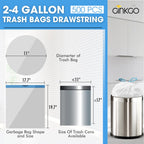 Small Trash Bags Drawstring 2-4 Gallon, 500 Count