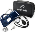 Aneroid Sphygmomanometer and Dual Head Stethoscope Set with Adult Size Blood Pressure Cuff, Calibration Key and