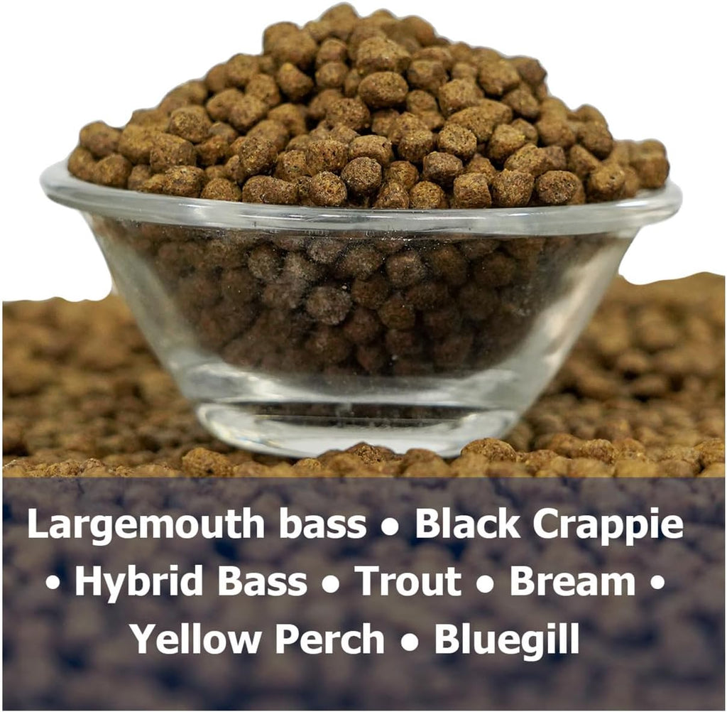 Game Fish Food Variety | 40 lb Bulk Fish Food Pellets | Feed to Bass, Bluegill, Trout, Catfish, Tilapia