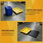 Small Oil Drum Spill Containment Tray, Modular Polyethylene Storage Tray