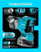 Cordless Concrete Vibrator Compatible with Makita