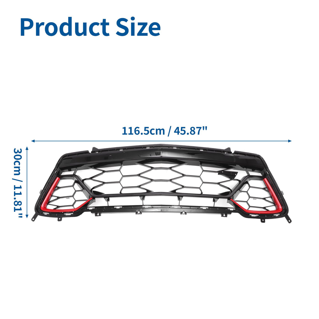 X AUTOHAUX Front Lower Bumper Kidney Grille for Chevy Camaro 17-18 84040593