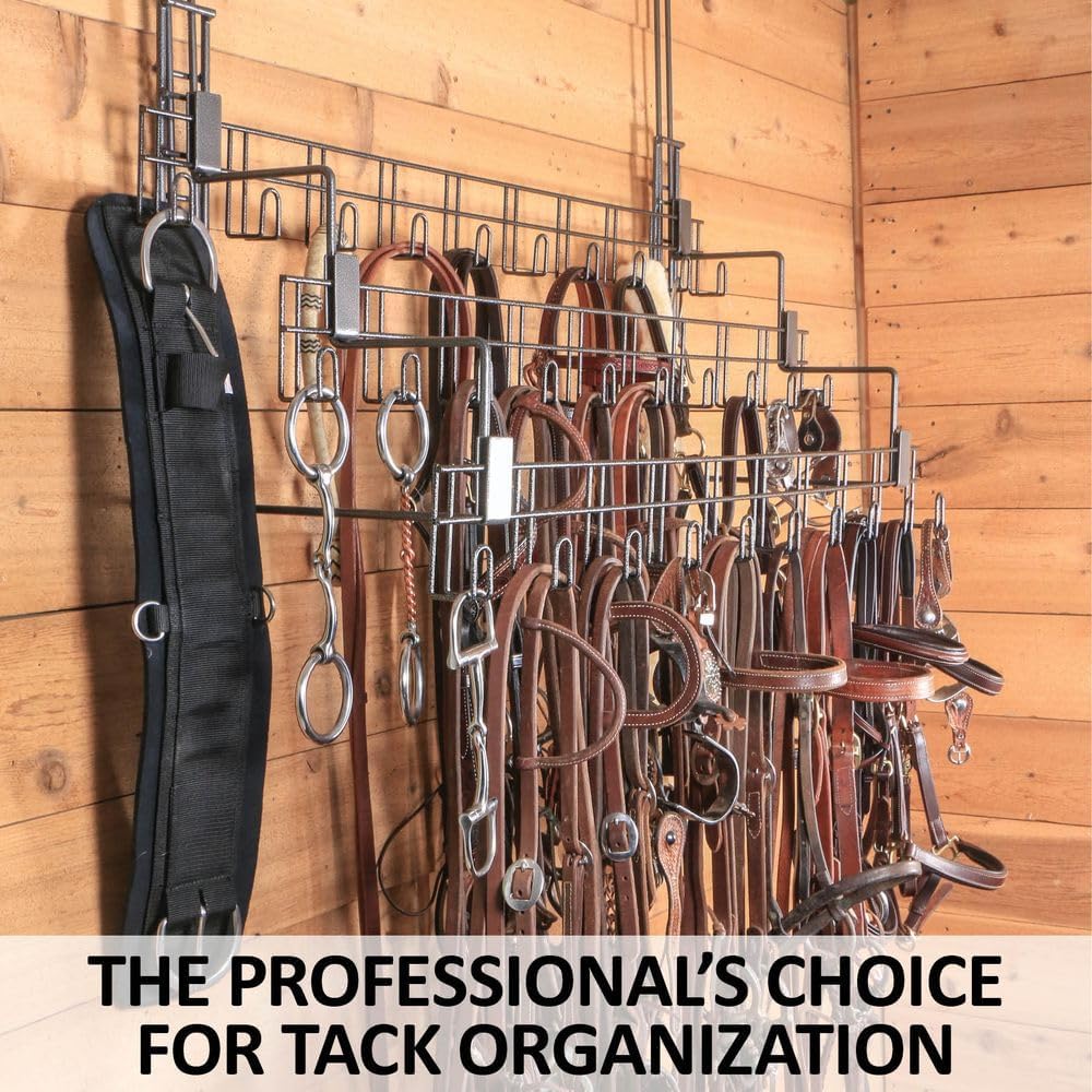 Schneiders Pro Portable Tiered Bridle and Tack Racks | Multi-Tier Horse Tack Storage for Barn and Shows | Durable