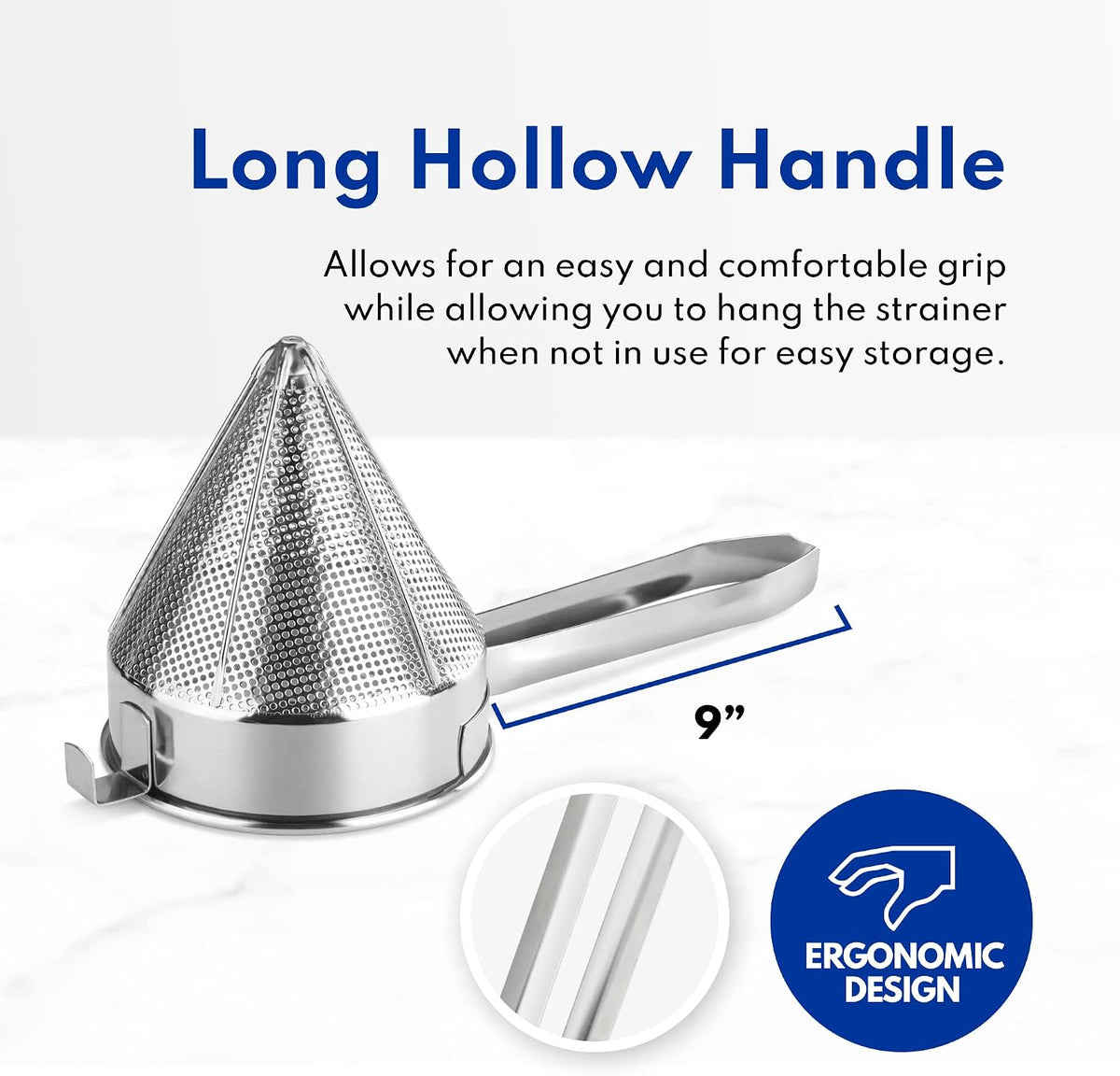 34219 Stainless Steel China Cap Strainer, 7-Inch