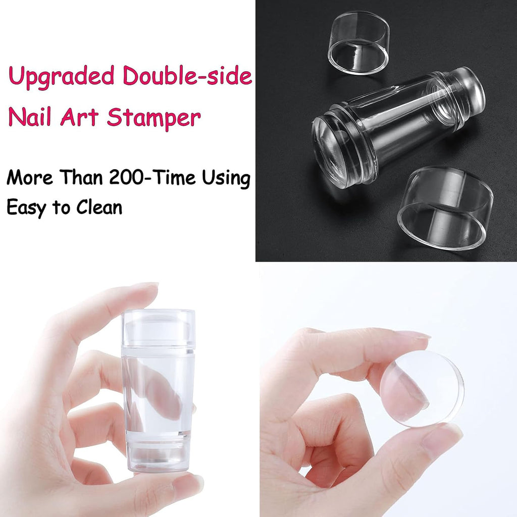 Nail Stamper Stamping Plate Kit, DIY Art Design Manicure Salon Home