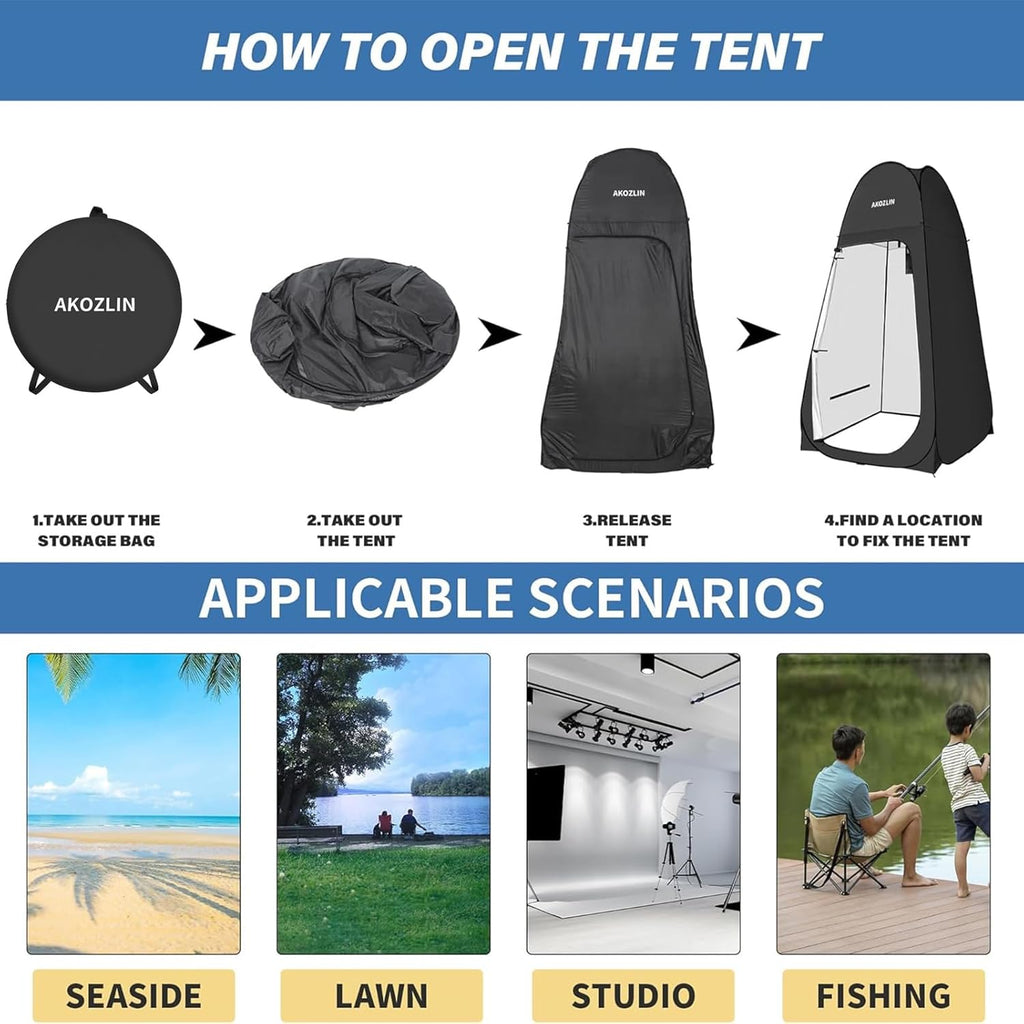 Portable Pop Up Shower Privacy Shelters Instant Tent Dressing Changing Outdoor Camping Toilet Tent