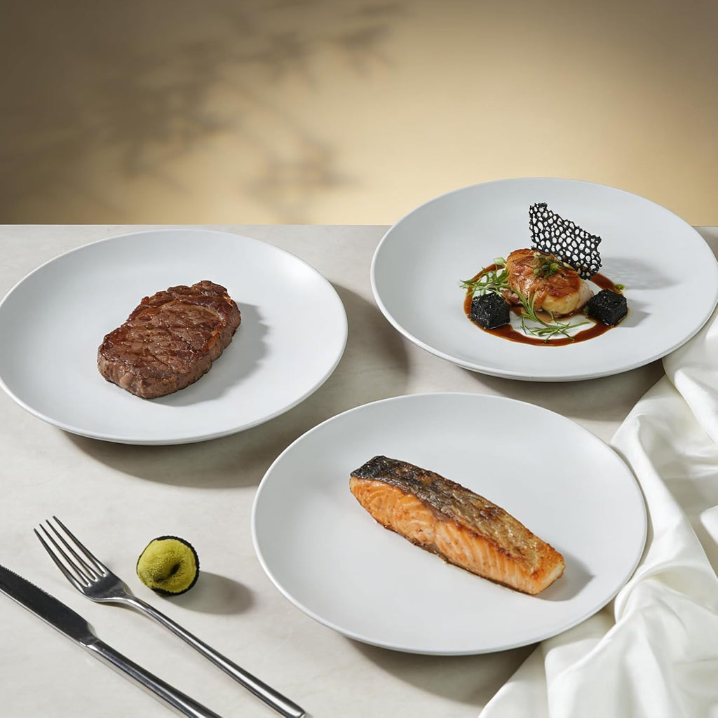Stoneware Coupe Commercial Grade Dinnerware, Matte White, Plate 9", Case of 24