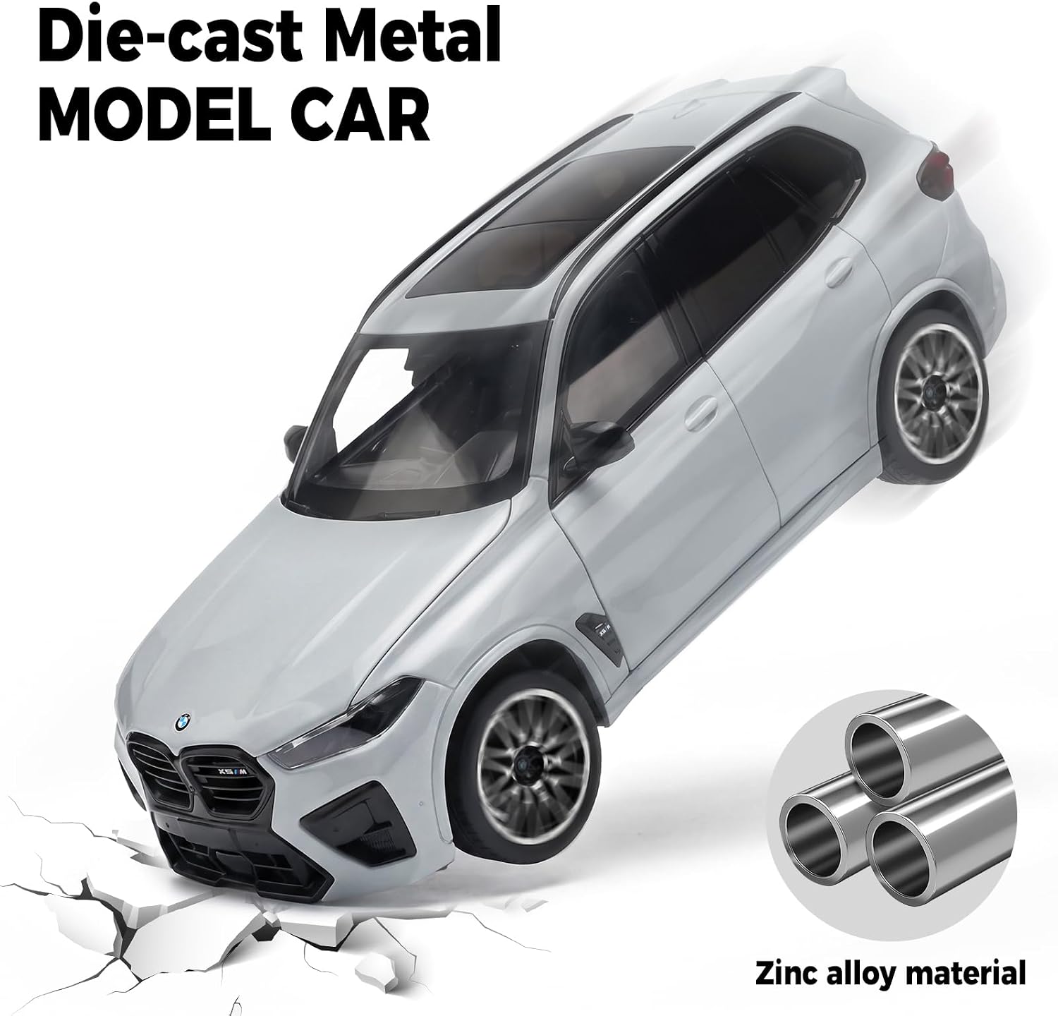1/18 Scale Diecast Car, Compatible with BMW X5M Model Diecast Car | Official Authentic Large Alloy Model Car Kit for