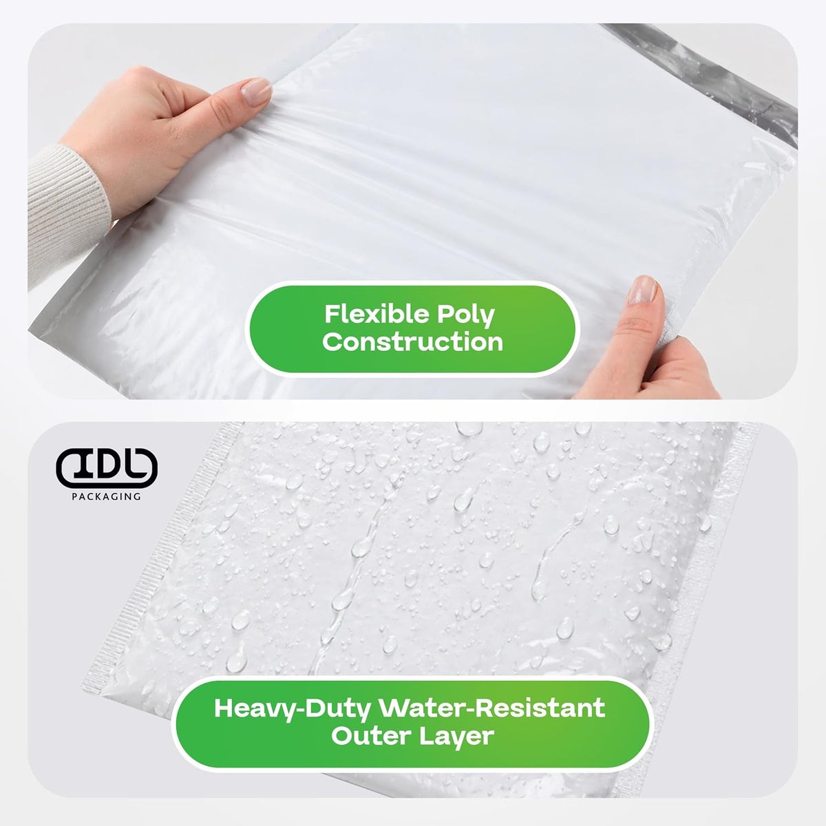 Poly Bubble Mailers 14.25" x 20", Pack of 10 USA-Made Padded Envelopes