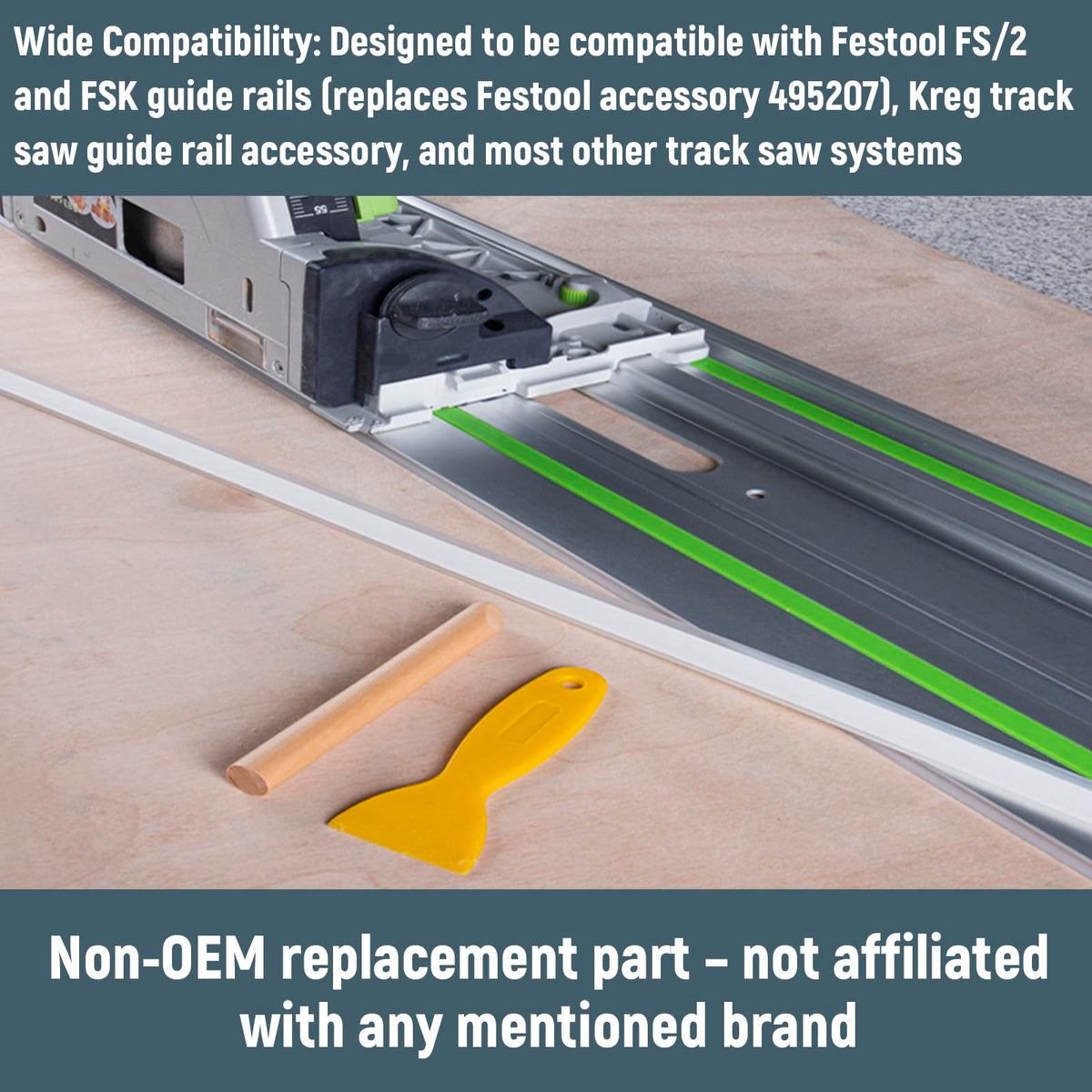 62" Splinter Guard Replacement Strip – Compatible with Festool Guide Rails