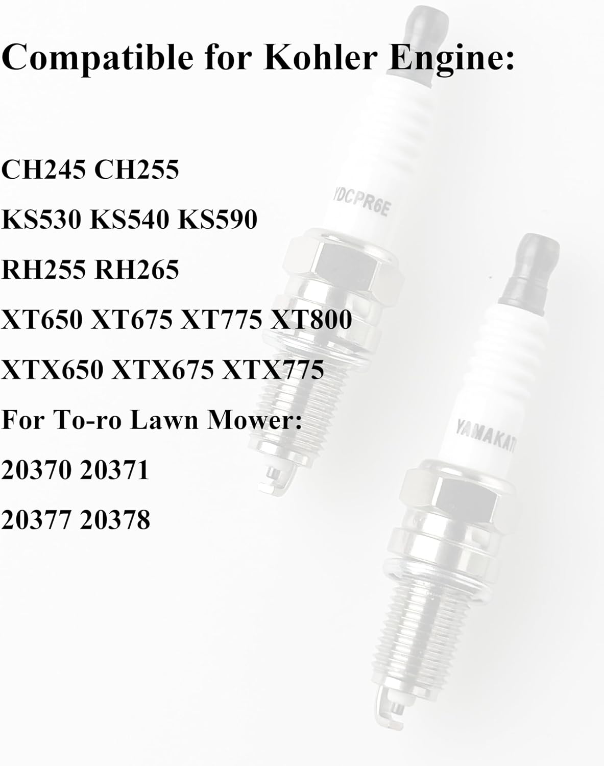 YAMAKATO 14 132 11-S Spark Plug for DCPR6E 3481, Pack of 2