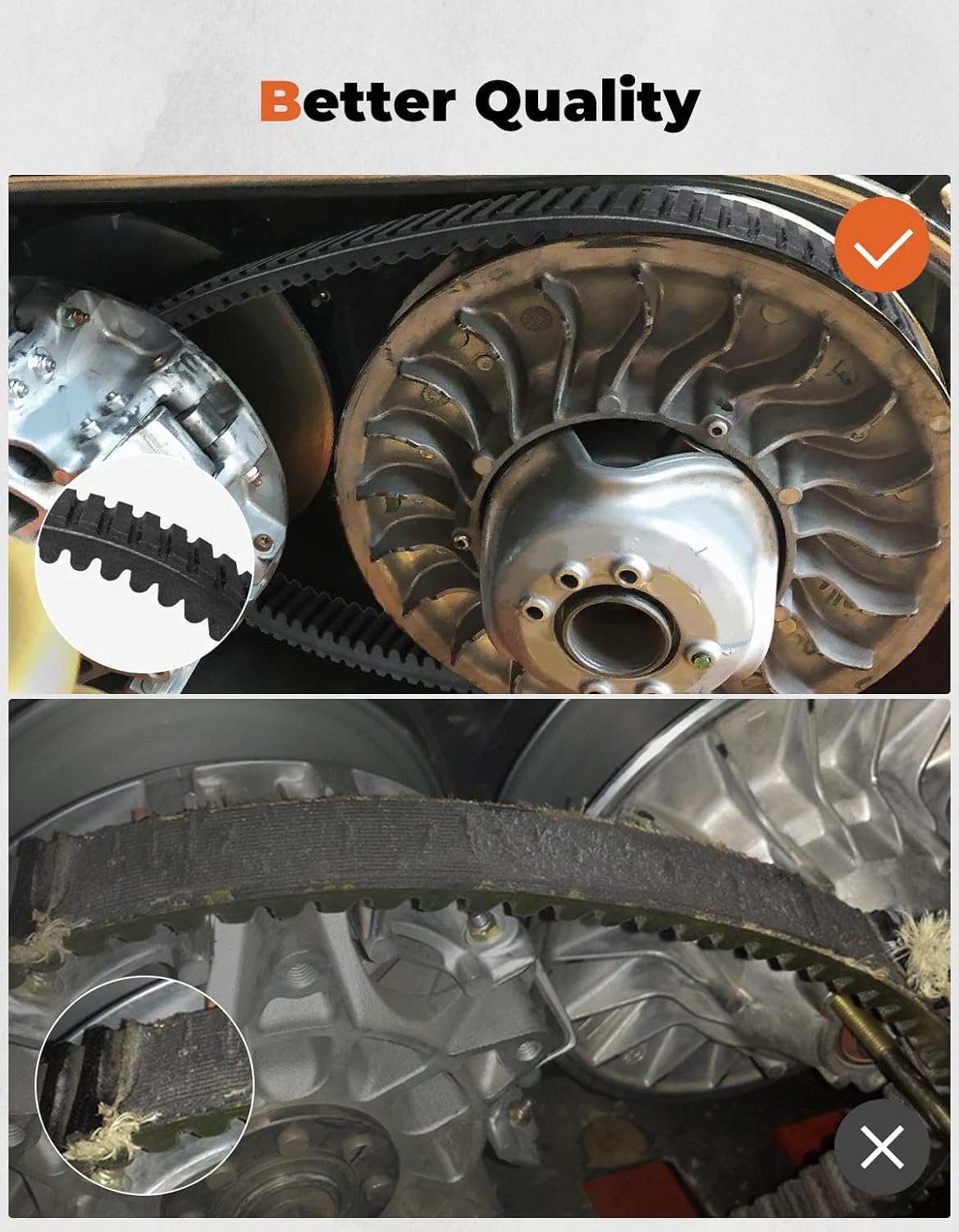 KEMIMOTO Upgraded X3 Drive Belt Compatible with Can-Am Maverick X3 & X3 MAX