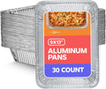 9x13 Inch Aluminum Foil Pans [30 Count] Half Size Deep