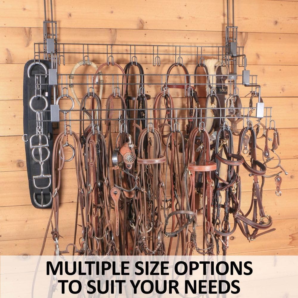 Schneiders Pro Portable Tiered Bridle and Tack Racks | Multi-Tier Horse Tack Storage for Barn and Shows | Durable