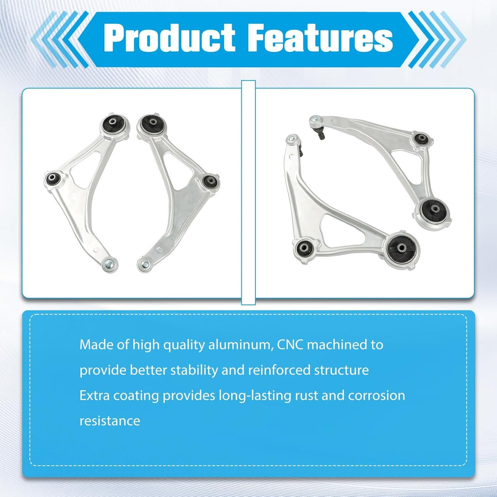 LABLT K622839 K622838 CMS301171 CMS301170 Front Lower Control Arms with Ball Joints Pair Replacement for Altima 2015-2018 Replacement for Maxima 2016-2023