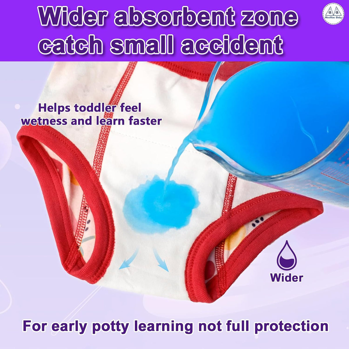 Training Underwear Absorbent Cotton Potty Training Pants, 3T