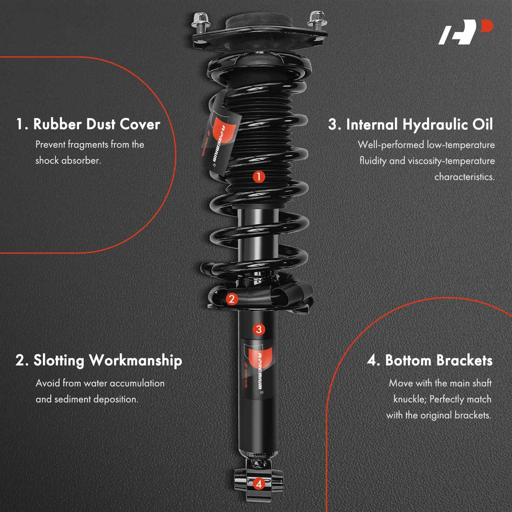 A-Premium Rear Struts with Coil Spring Compatible with Subaru