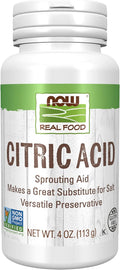 Foods, Citric Acid, Sprouting Aid, Great Substitute for Salt, Preservative Found in Citrus Fruits, 4-Ounces