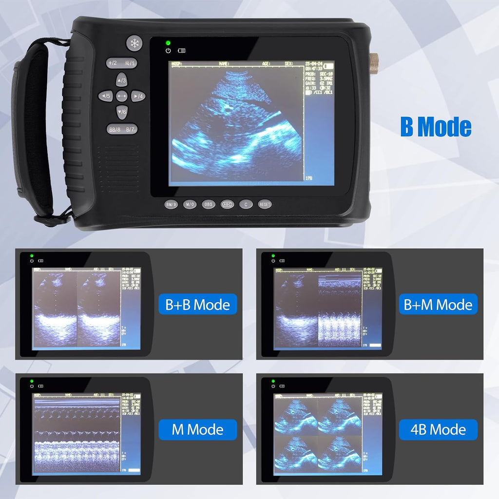 2026 Veterinary Ultrasound Machine for Pregnancy Professional Vet Handheld Scanner B-Ultra Sound with 6.5MHz Rectal
