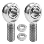 Hoypeyfiy 1 Pair 3/4” Heim Joint Rod End Kit, .750" Right & Left Hand Thread Chromoly Panhard Rod End Set with Jam Nuts, Ideal for Steering & Suspension Applications