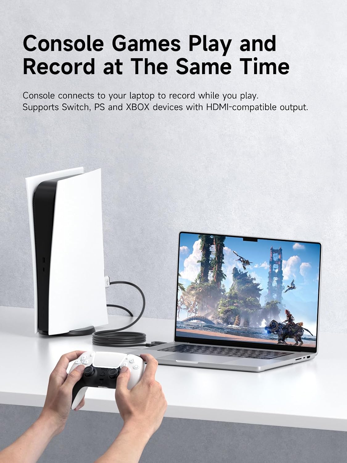 USB3.0 Video Capture Card with 100W PD, HDMI to USB A/USB C Capture Cable 1080P@60fps YUY2 MJPEG MS2130 for Quest 3 2