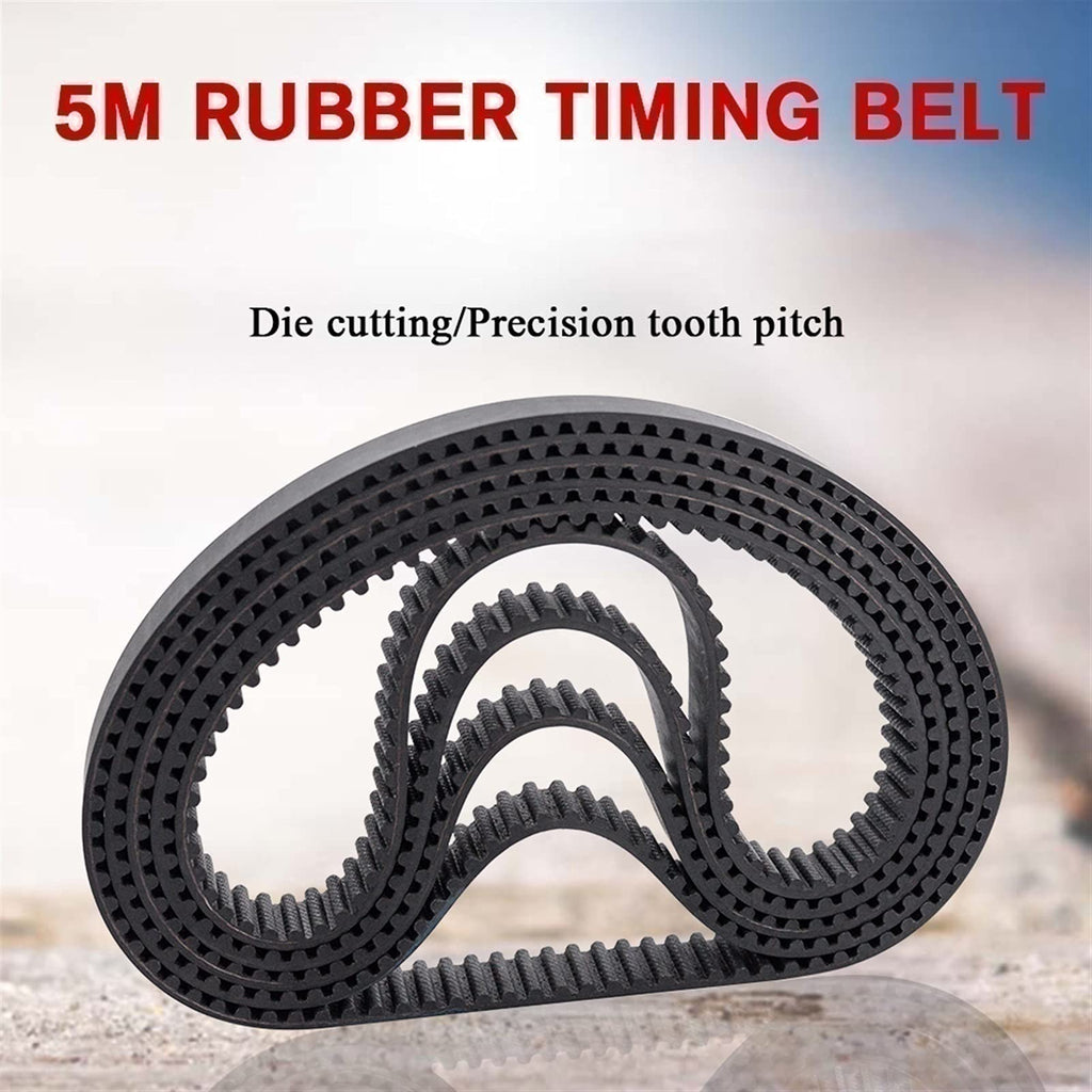 FENOQ Black Strap HTD Belt 500-5M-10, Closed Loop Timing Belts, 12/15/30mm Width, 500 Length, Synchronous Rubber Belts Part, 100 Teeth, Suitable for Timing Pully Conveyor Belts(Color:Width 17mm)
