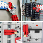 HiLKCO 40 Pack Industrial Electrical Circuit Breaker Lockout Device Set
