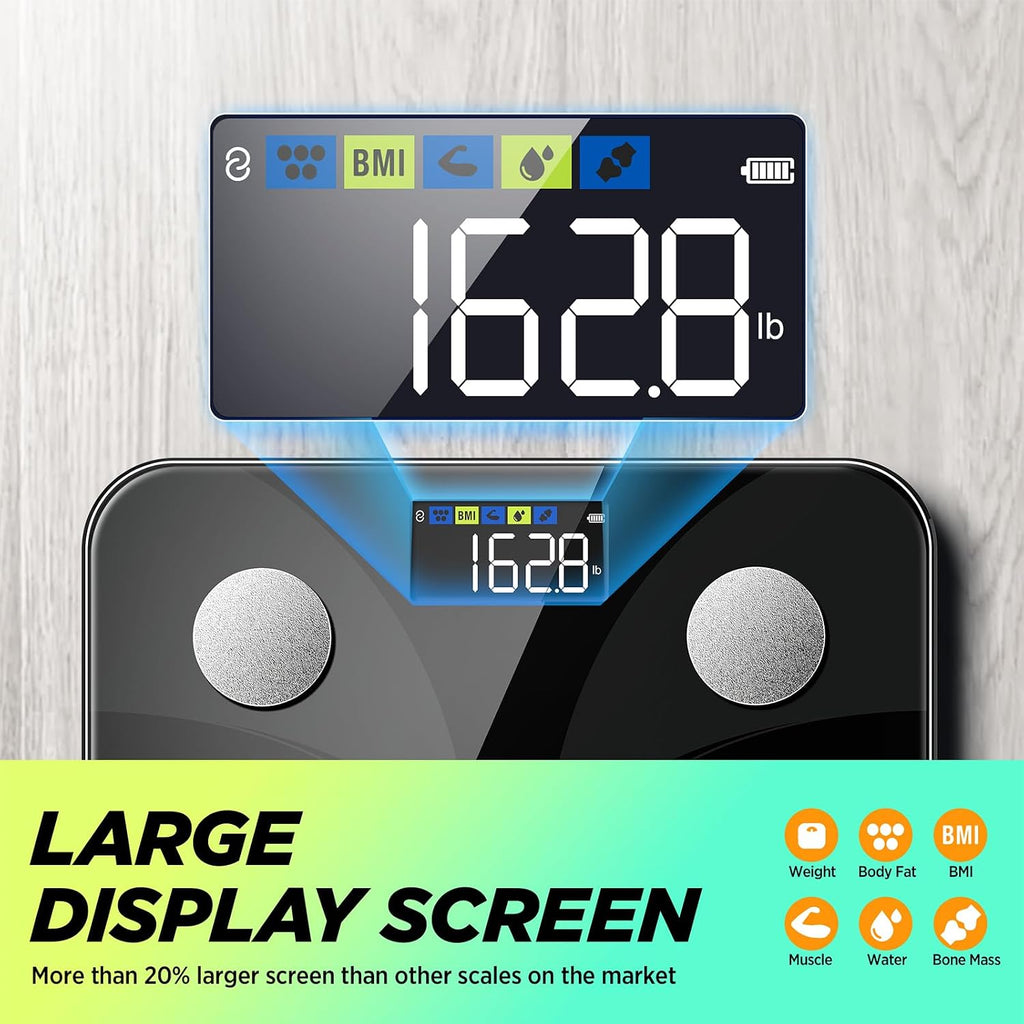 Scale for Body Weight and Fat Percentage, RunSTAR Digital Accurate Bathroom Smart Scale with Large Display, FSA&HSA