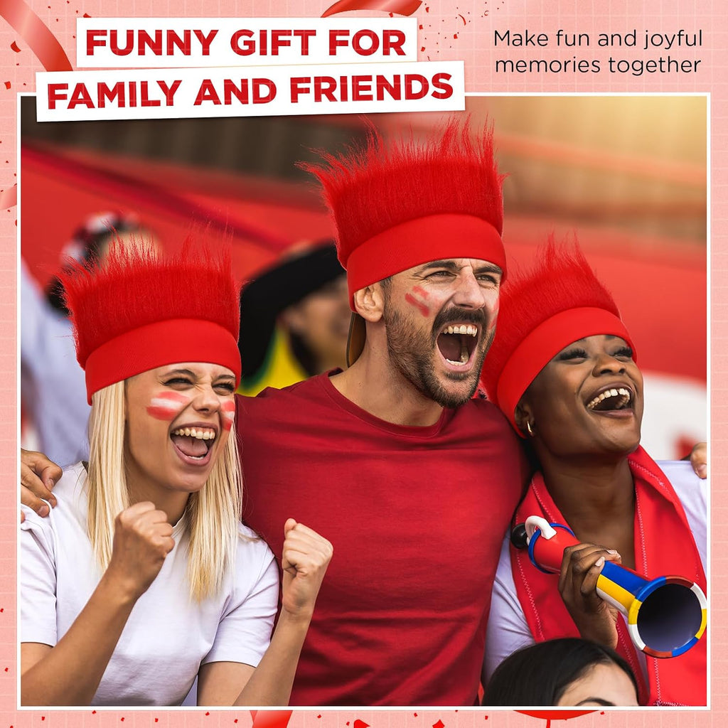 Hairy Headband Crazy Hair Day Fun Wig Hat Costume Accessory for Women Men Spirit Week Halloween Cosplay Sport