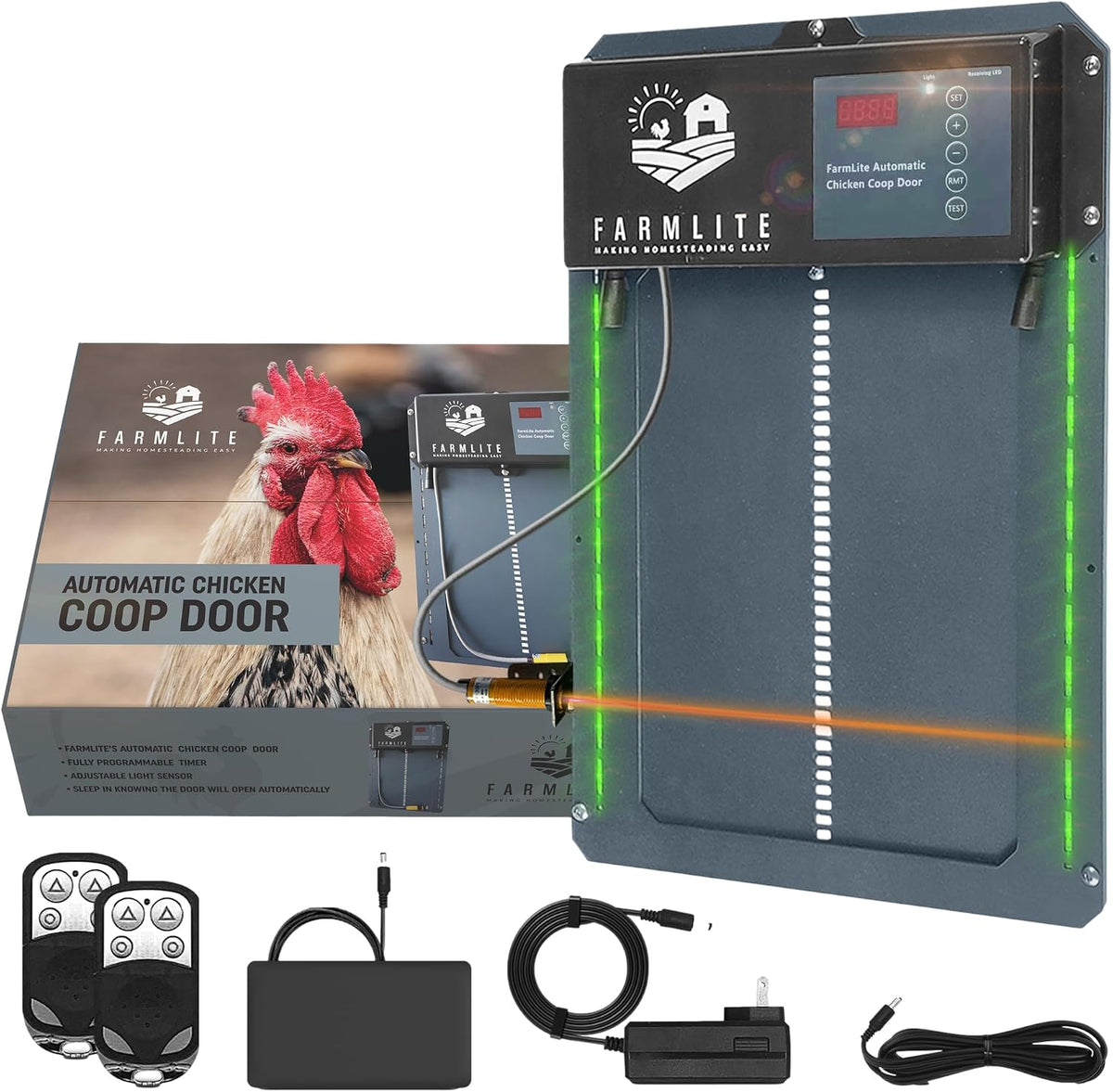 Automatic Chicken Coop Door Opener | Non-Battery Powered Automatic Chicken Door | Automatic Coop Door with Timer and