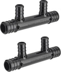 2Pcs EFIELD 2 Ports Open Poly PPSU Barb Crimp Pex Manifold(PPSU1807082-2)