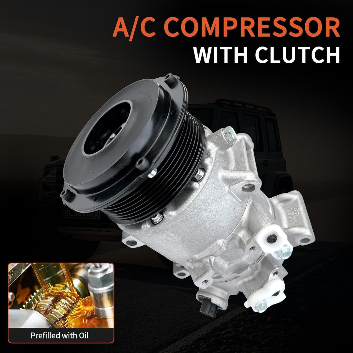 Air Conditioner AC Compressor with Clutch for Toyota Camry 2.4L 2007-2009