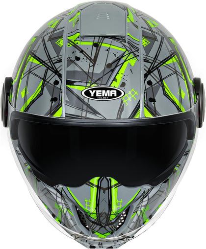 Convertible 3/4 Full Face Motorcycle Helmet DOT Approved - Dual Visor Motocross Off-Road Helmet for Adults, Modular