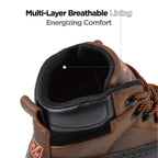 6in Waterproof Work Boots for Men, Leather, Composite Toe