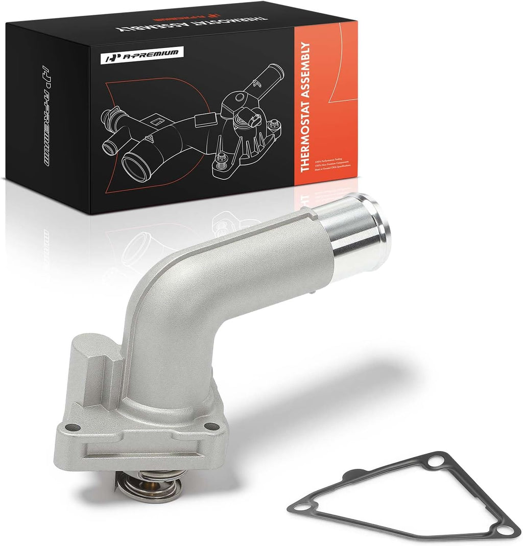 A-Premium Upgraded Aluminum Engine Coolant Thermostat Housing Assembly